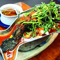 Sour Soup With Fried Fish Thai Style